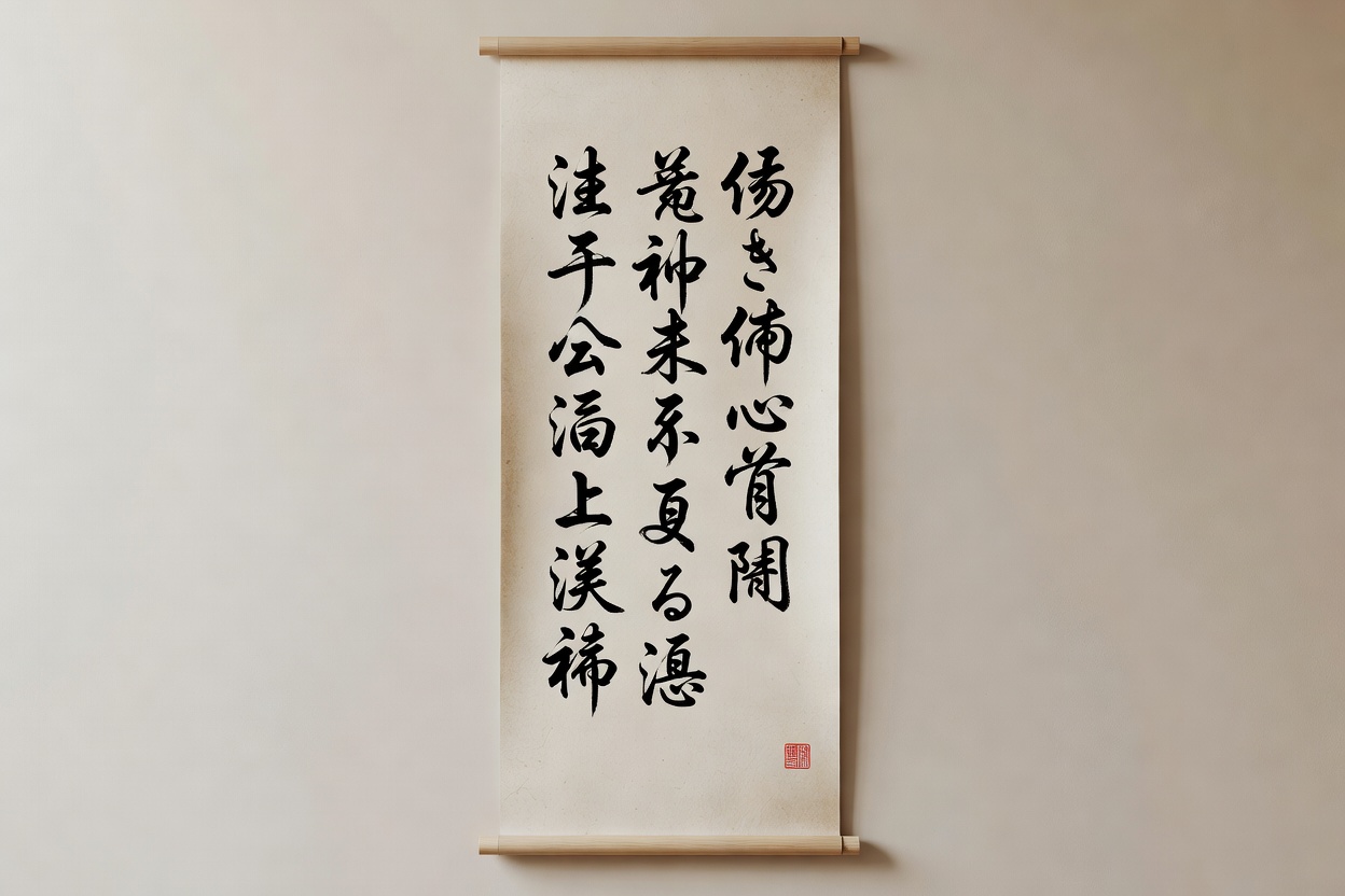 書の掛軸展示