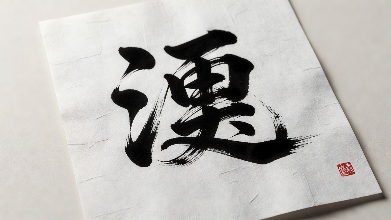書道筆のクローズアップ